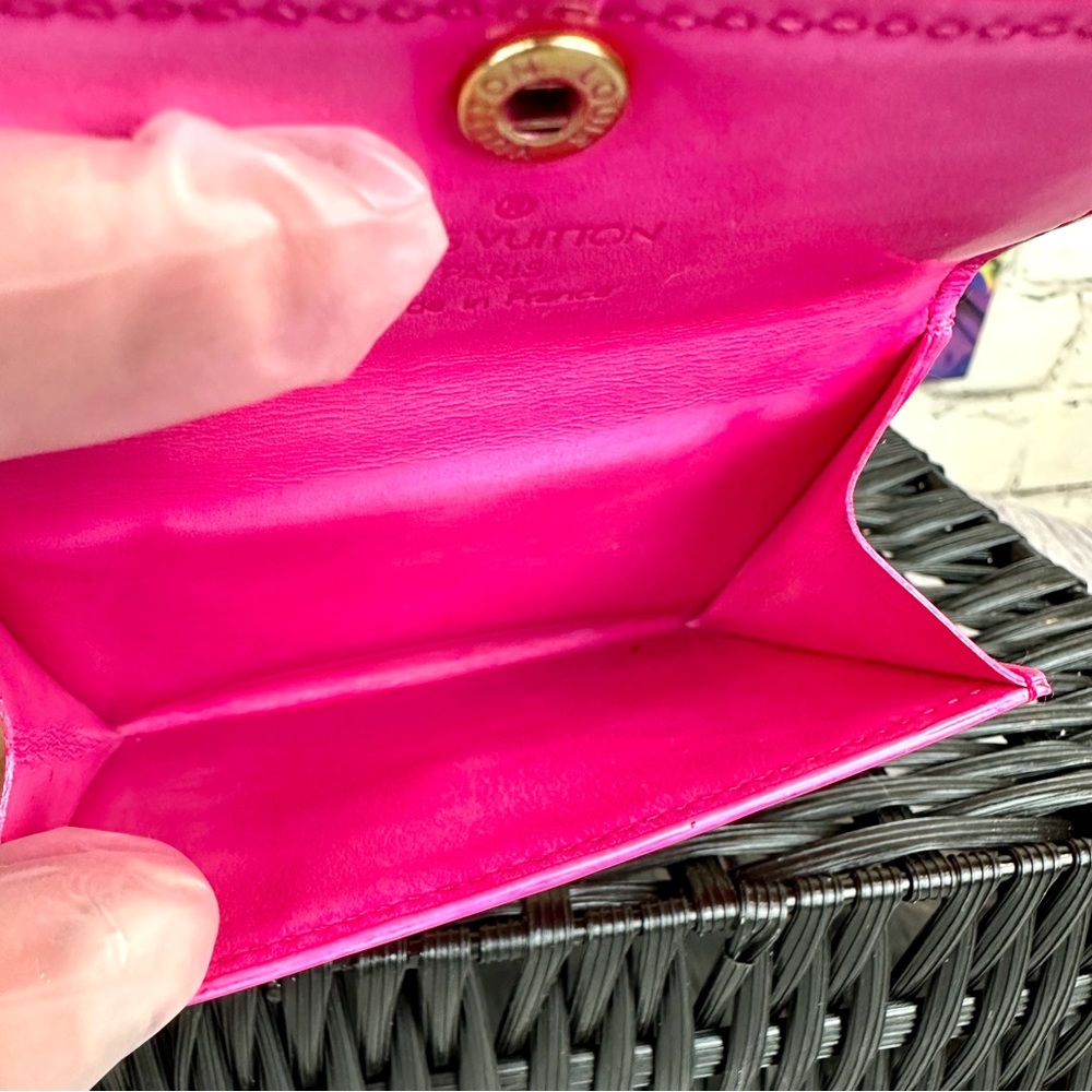 Louis Vuitton pink vernis leather ludlow card holder coin case - Picture 9 of 16